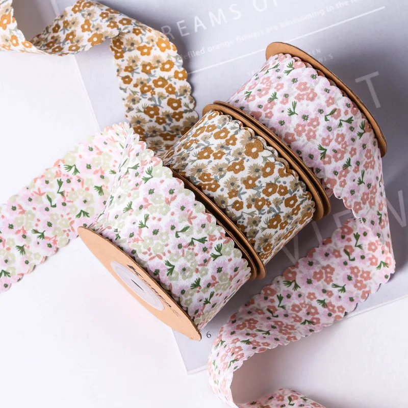 5yard 25/38mm pita cetak bunga - Velvet Ribbon Roll ulasan dan harga