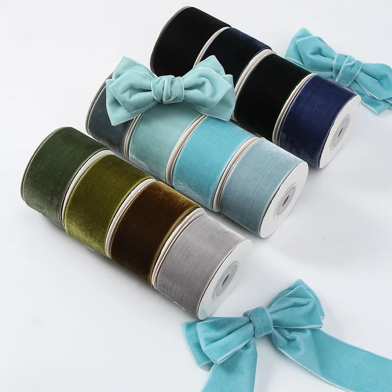 Klasik 5yard 6mm-38mm pita bel - Velvet Ribbon Roll ulasan dan harga