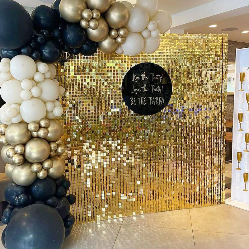 6-27 Buah Panel Dinding Berkil - Sequin Fabric Panel ulasan dan harga